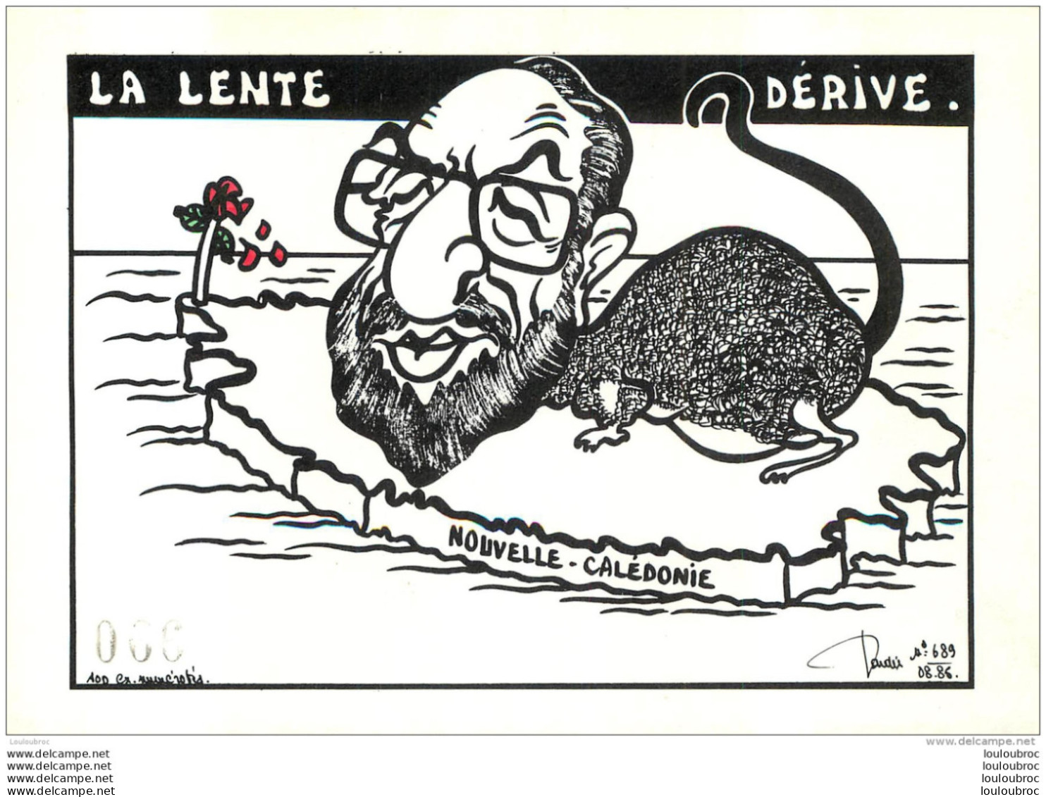 CPM LA LENTE DERIVE NOUVELLE CALEDONIE  LARDIE  CARICATURE POLITIQUE SATIRIQUE TIRAGE LIMITE - Lardie