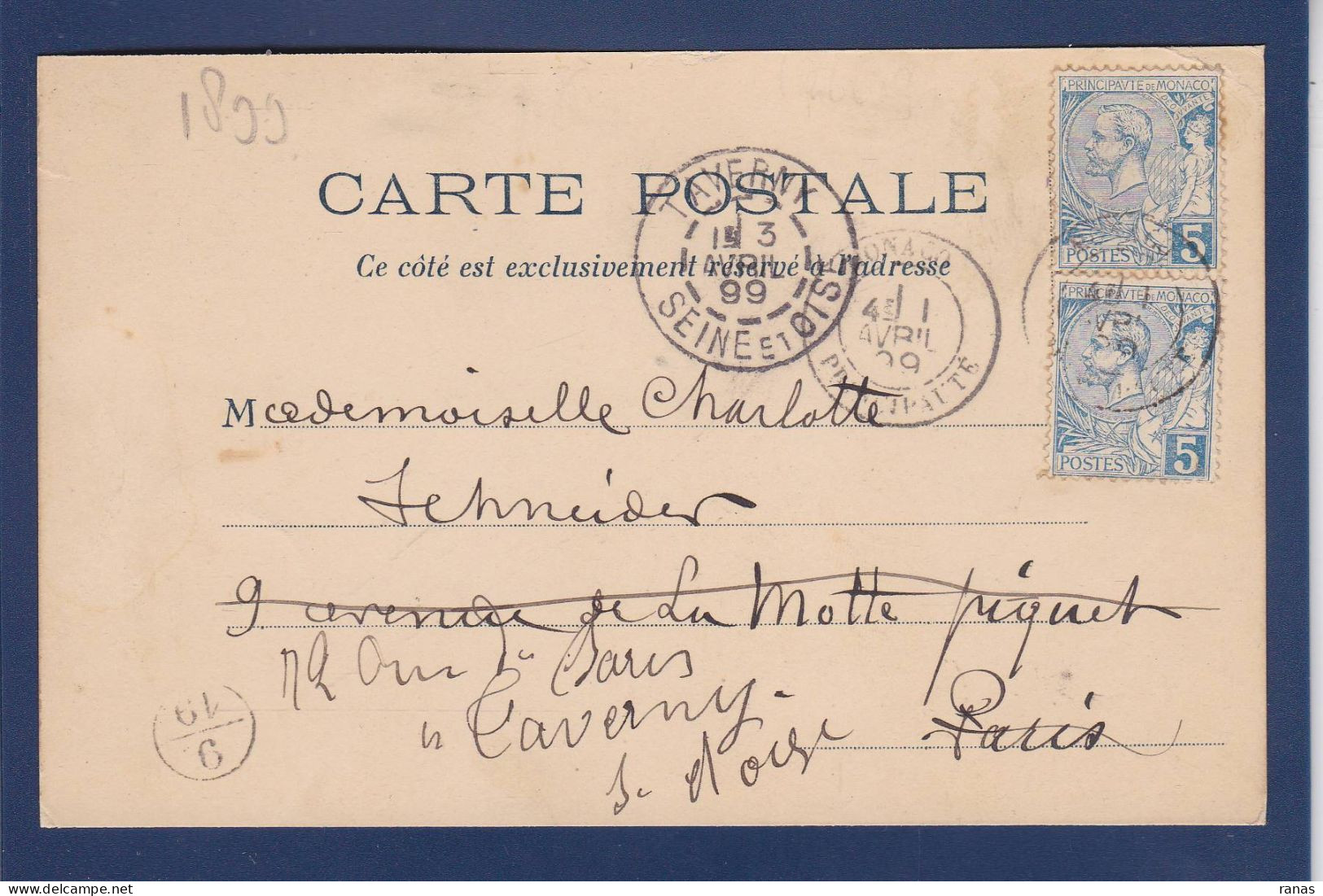 CPA Monaco > Monte-Carlo Litho Circulée En 1899 - Monte-Carlo