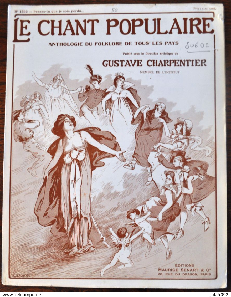 PARTITION - Le CHANT POPULAIRE - SUEDE - Anthologie Du Folklore De Tous Les Pays N°1692 - Partitions Musicales Anciennes