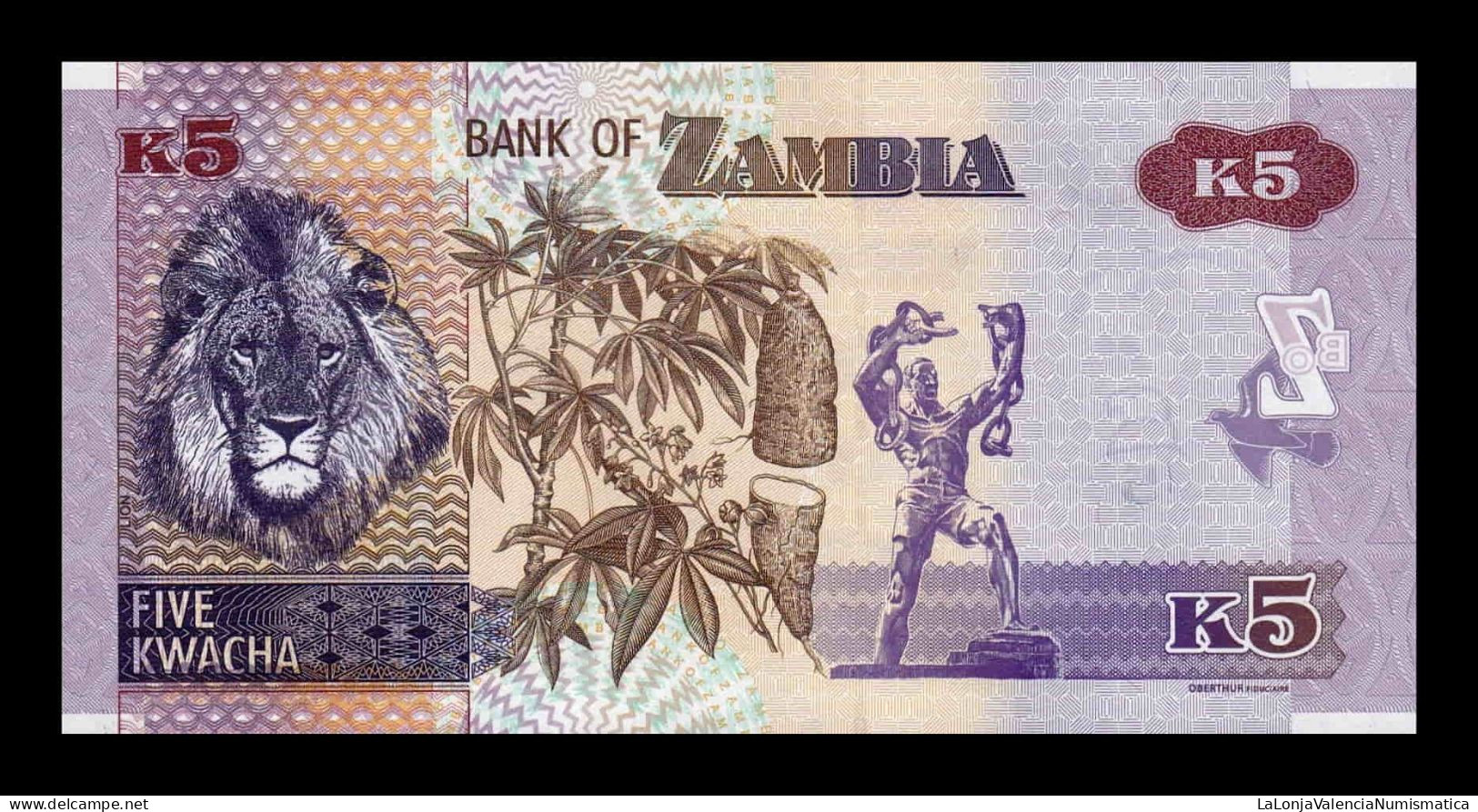 Zambia 5 Kwacha 2020 Pick 57c Sc Unc - Sambia