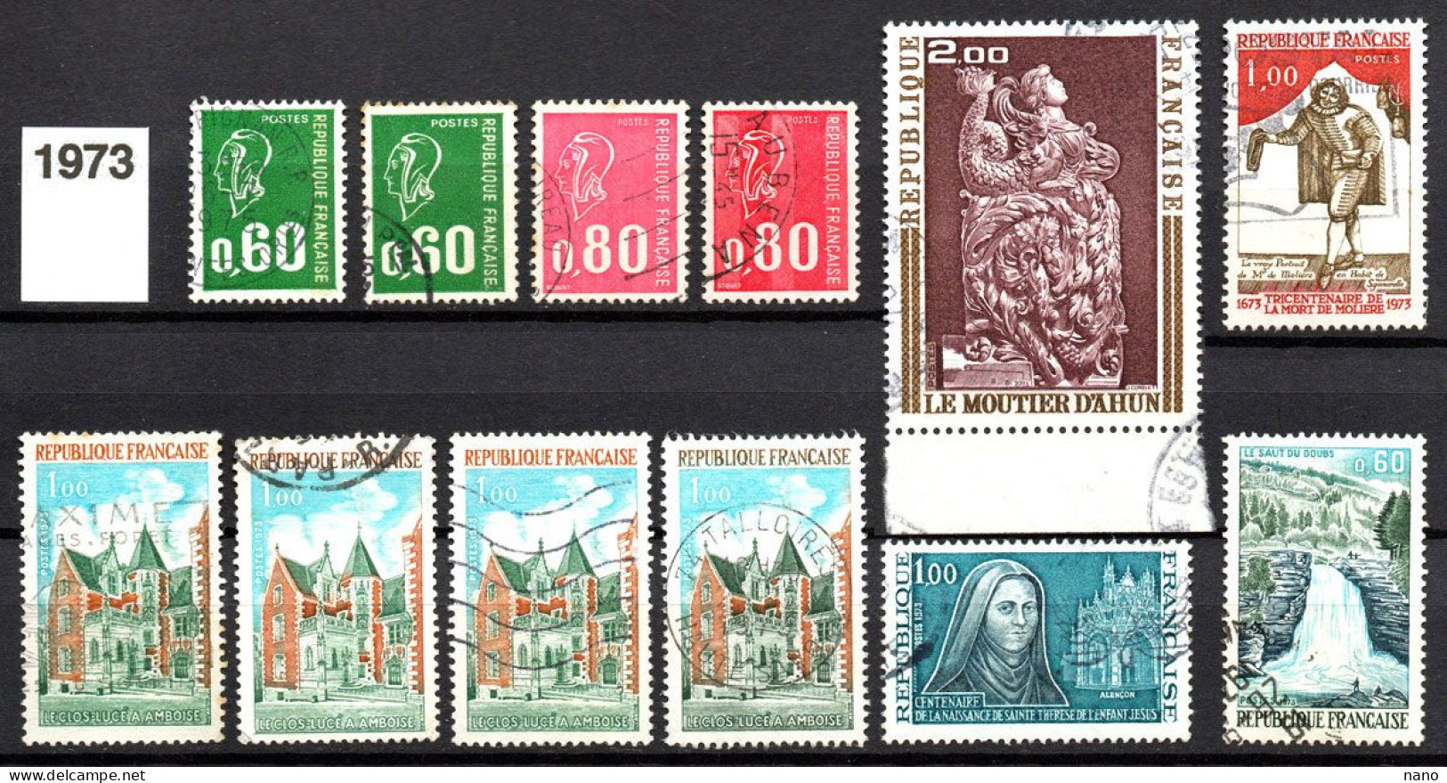 Années 1973 - 1974 - 1975 - 35 Timbres - Oblitérés - Used Stamps