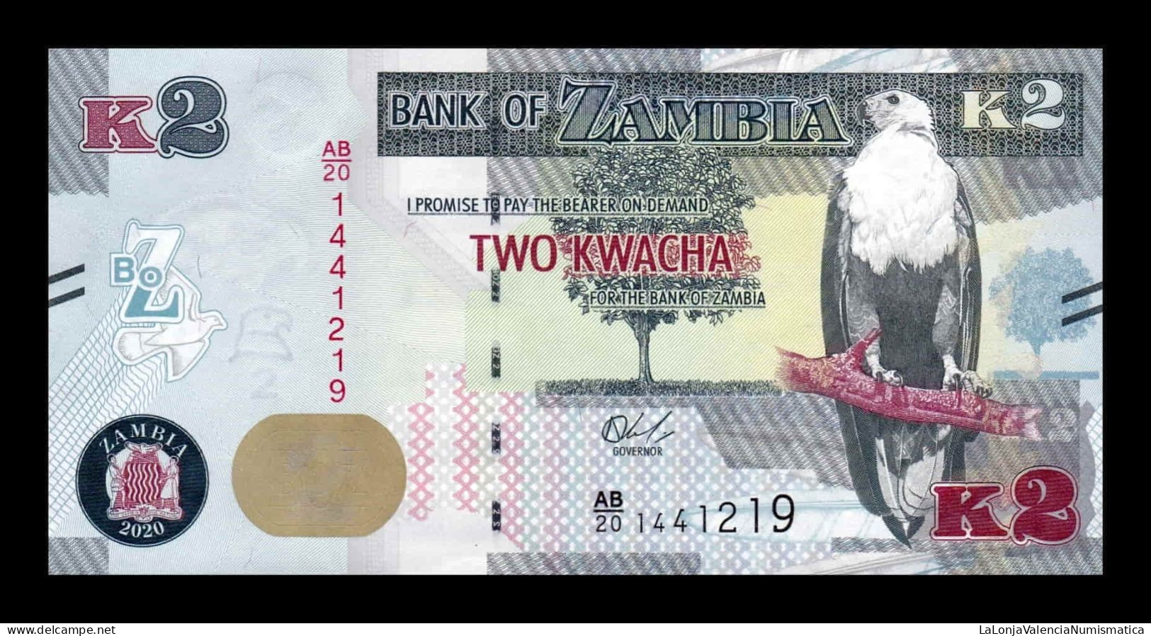 Zambia 2 Kwachas 2020 Pick 56c Sc Unc - Zambie