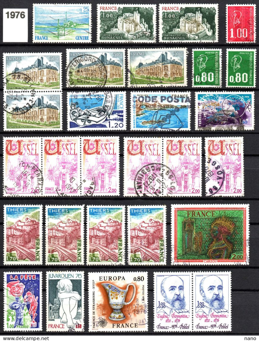 Années 1976 - 1977 - 47 Timbres - Oblitérés - Gebraucht