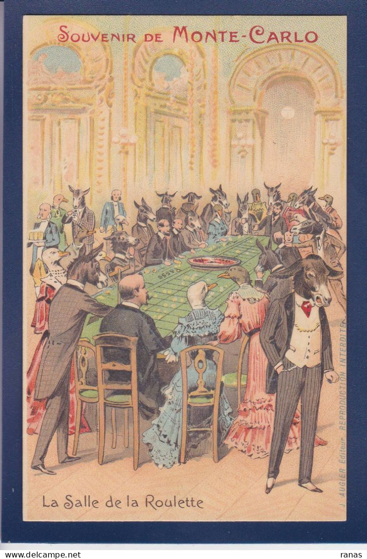 CPA Monaco > Le Jeu Satirique Ane Oie Monte-Carlo Litho Non Circulée Casino - Monte-Carlo