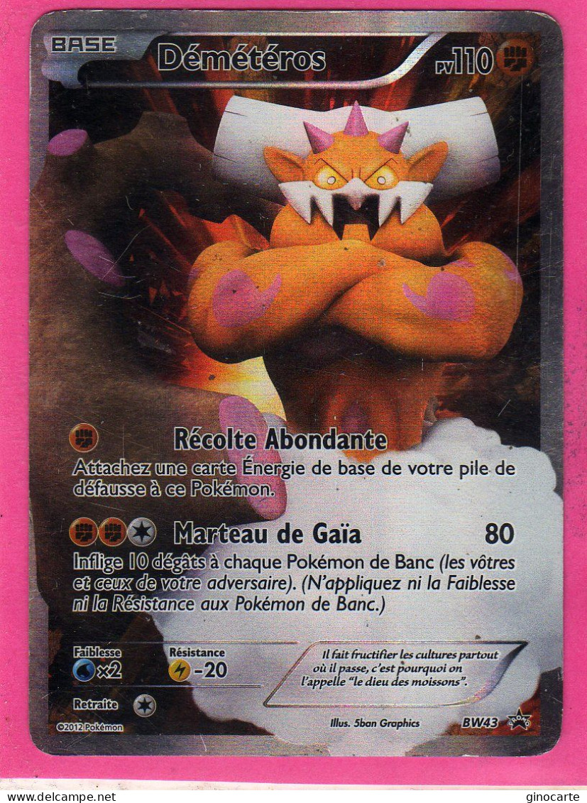 Carte Pokemon Francaise 2012 Noir Et Blanc Promos Bw43 Demeteros 110pv Holo Occasion - Promos