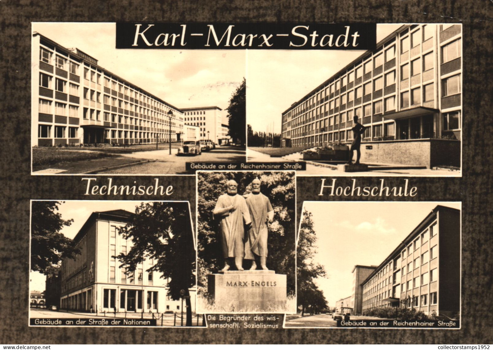 CHEMNITZ, KARL MARX STADT, MULTIPLE VIEWS, ARCHITECTURE, CARS, STATUE, GERMANY - Chemnitz (Karl-Marx-Stadt 1953-1990)