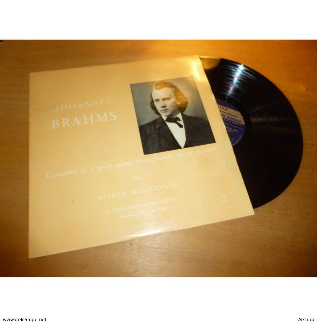 WITOLD MALCUZYNSKI - FRITZ RIEGER Piano Concerto N° 1 BRAHMS - CLUB NATIONAL DU DISQUE CND 541 Lp - Klassiekers