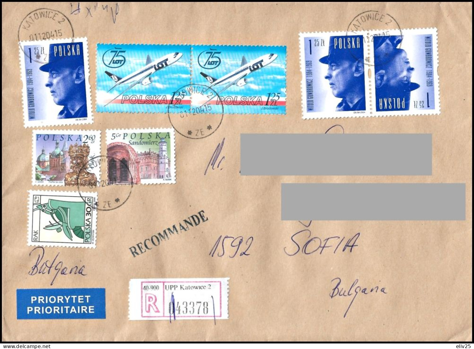 Poland 2004, Cover To Bulgaria - Briefe U. Dokumente