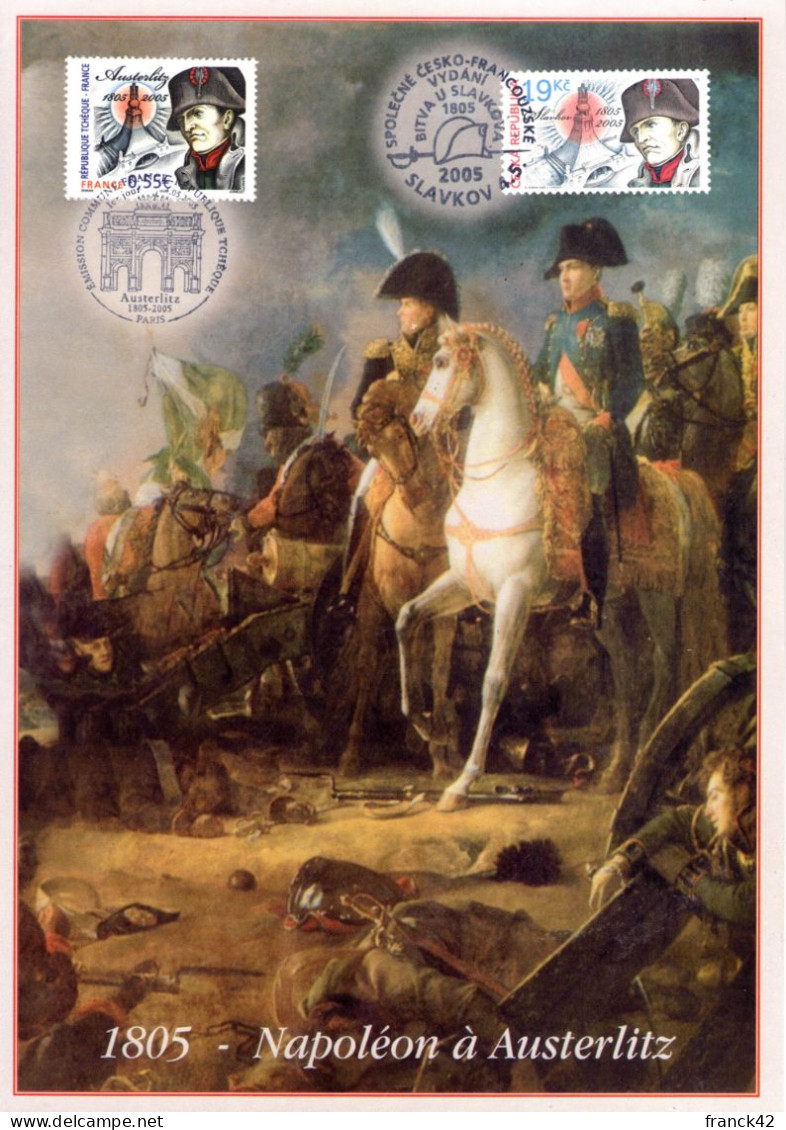 France. Encart Fdc. Napoléon à Austerlitz. 2005 - 2000-2009