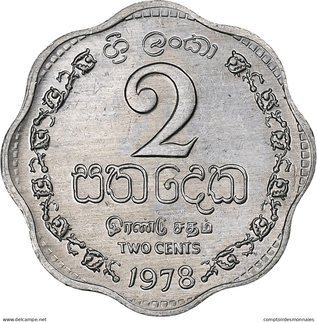Sri Lanka, 2 Cents, 1978, Aluminium, SPL, KM:138 - Sri Lanka