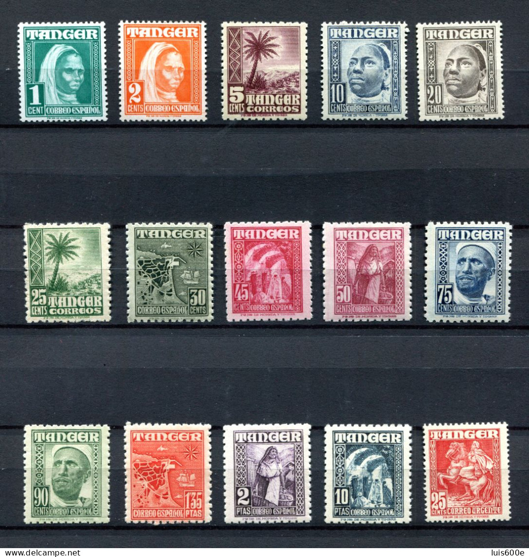 1948.TANGER.EDIFIL 151/65**.NUEVOS SIN FIJASELLOS(MNH).CATALOGO 40€ - Maroc Espagnol