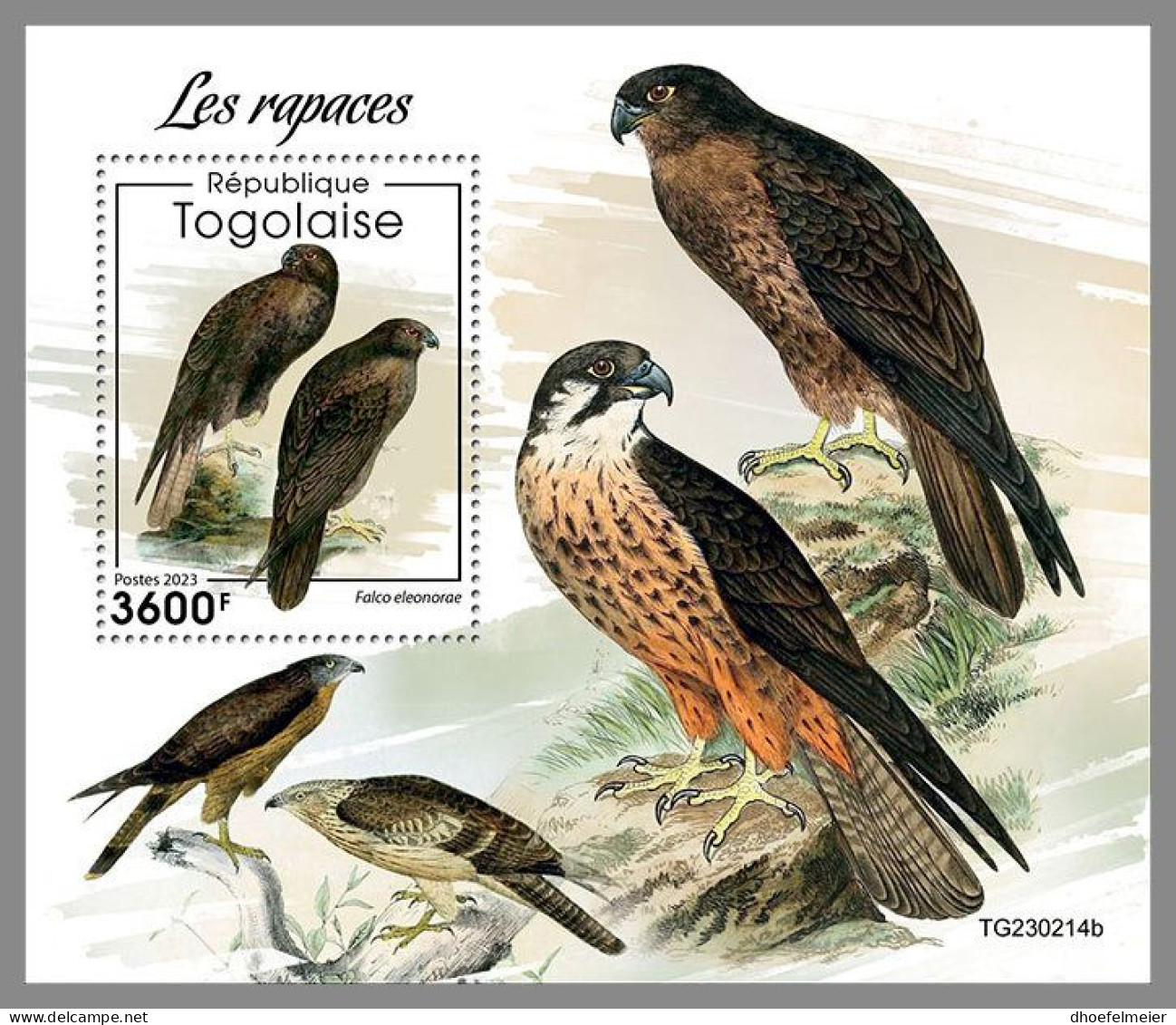 TOGO 2023 MNH Birds Of Prey Greifvögel Rapaces S/S – OFFICIAL ISSUE – DHQ2414 - Eagles & Birds Of Prey