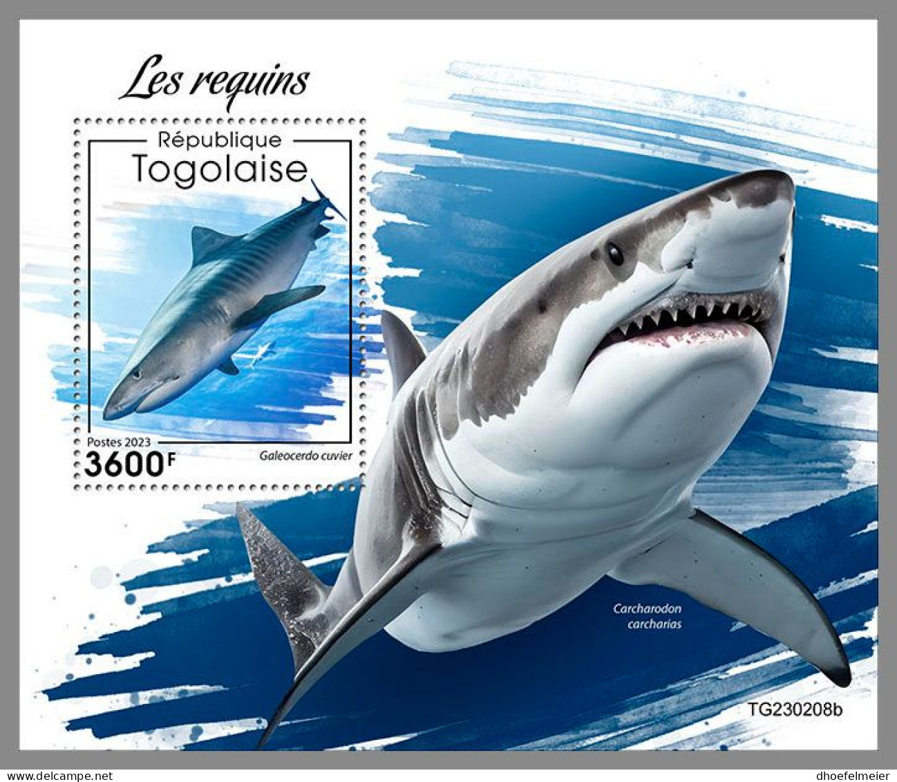 TOGO 2023 MNH Sharks Haie Requins S/S – OFFICIAL ISSUE – DHQ2414 - Sonstige & Ohne Zuordnung