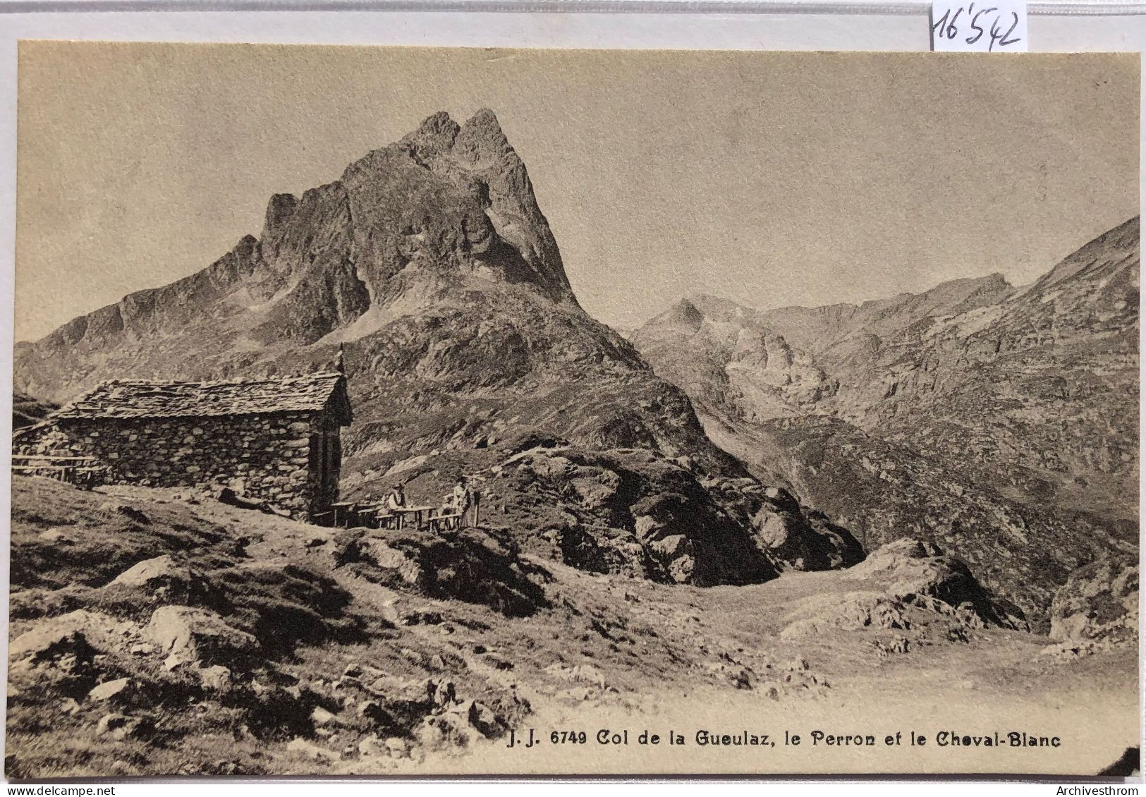 Col De La Gueulaz, Le Perron Et Le Cheval-Blanc (Valais) - Cabane Ou Bistrot (16'542) - Finhaut