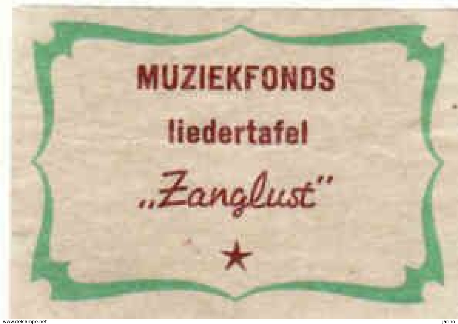 Dutch Matchbox Label, Muziekfonds Liedertafel Zanglust, Holland, Netherland - Boites D'allumettes - Etiquettes