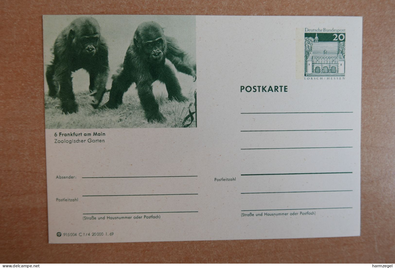 Postal Stationery, Monkey - Singes