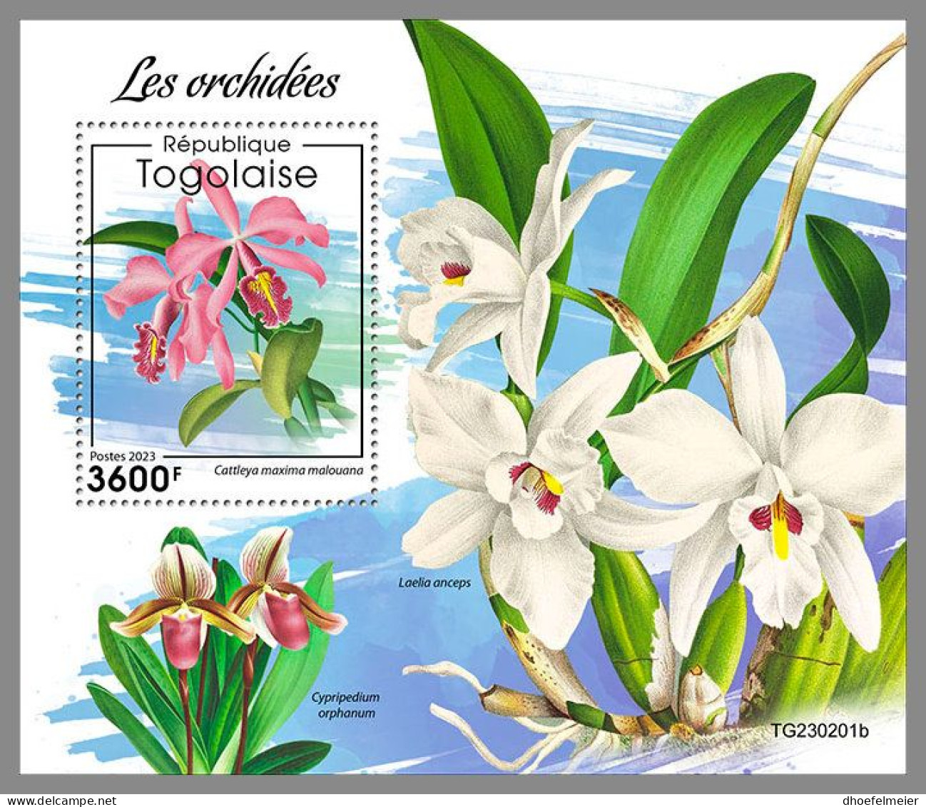 TOGO 2023 MNH Orchids Orchideen S/S – IMPERFORATED – DHQ2414 - Orchidee