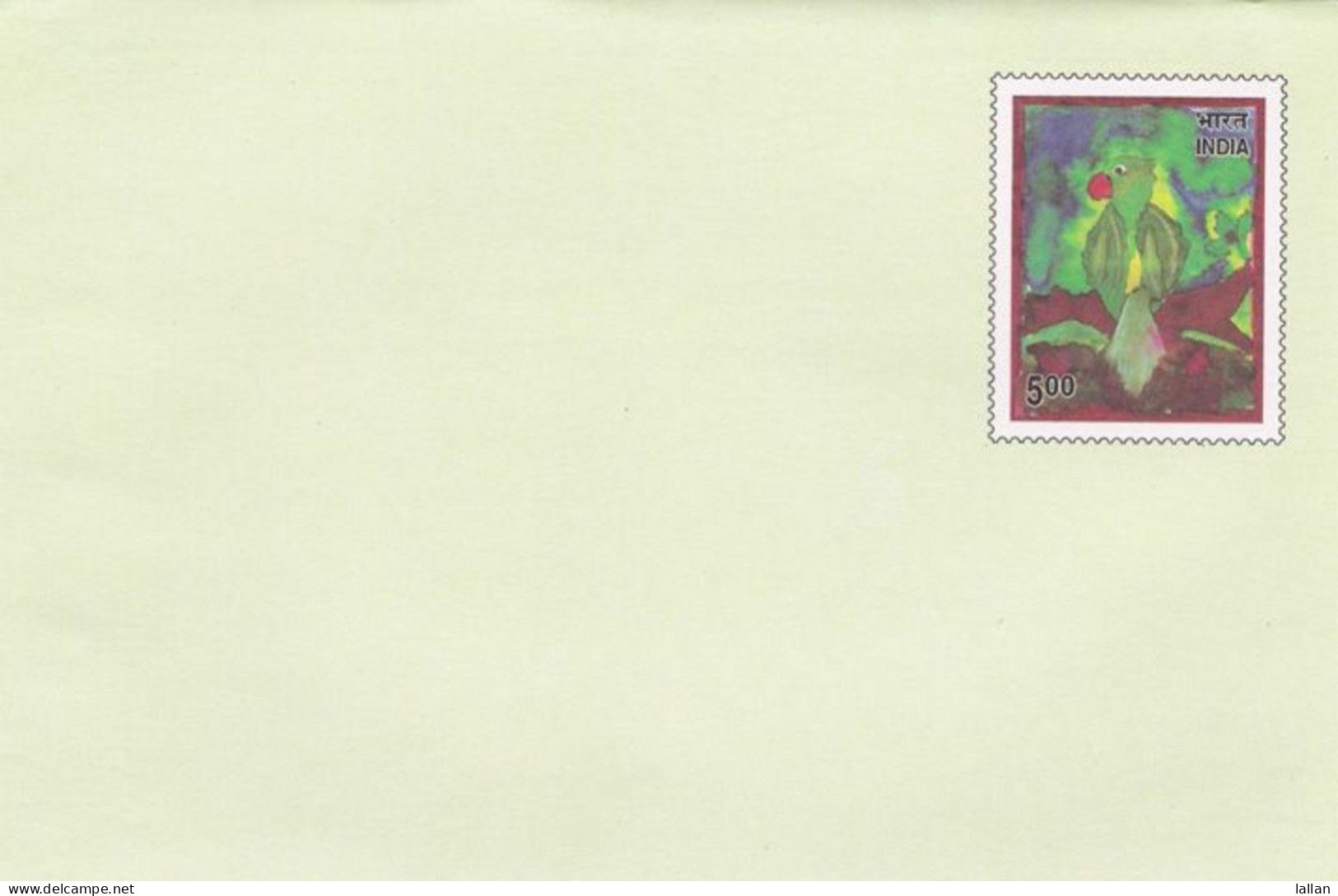 Parrot-Painted By Disabled, Greeting Postal Stationery, Matching Card, Only 5k Printed, 2001 LPS5, Condition As Per Scan - Brieven En Documenten