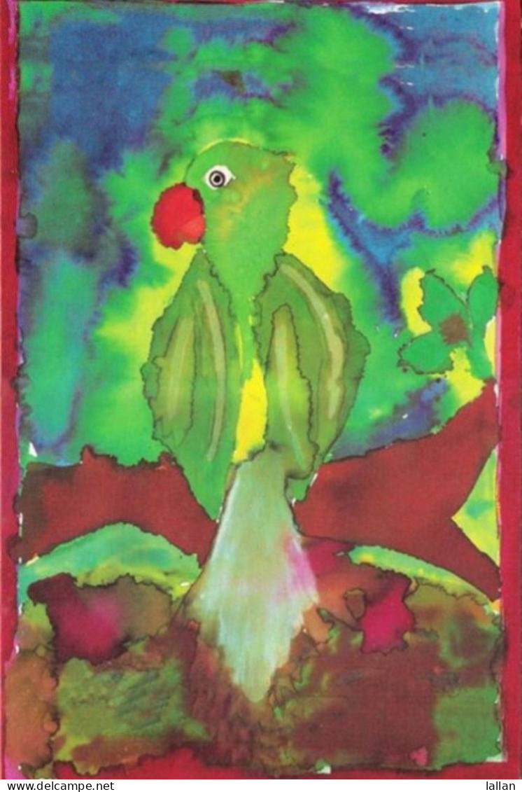 Parrot-Painted By Disabled, Greeting Postal Stationery, Matching Card, Only 5k Printed, 2001 LPS5, Condition As Per Scan - Storia Postale