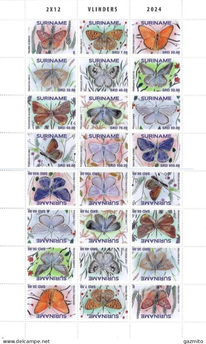 Suriname 2024, Butterflies, Sheetlet - Surinam