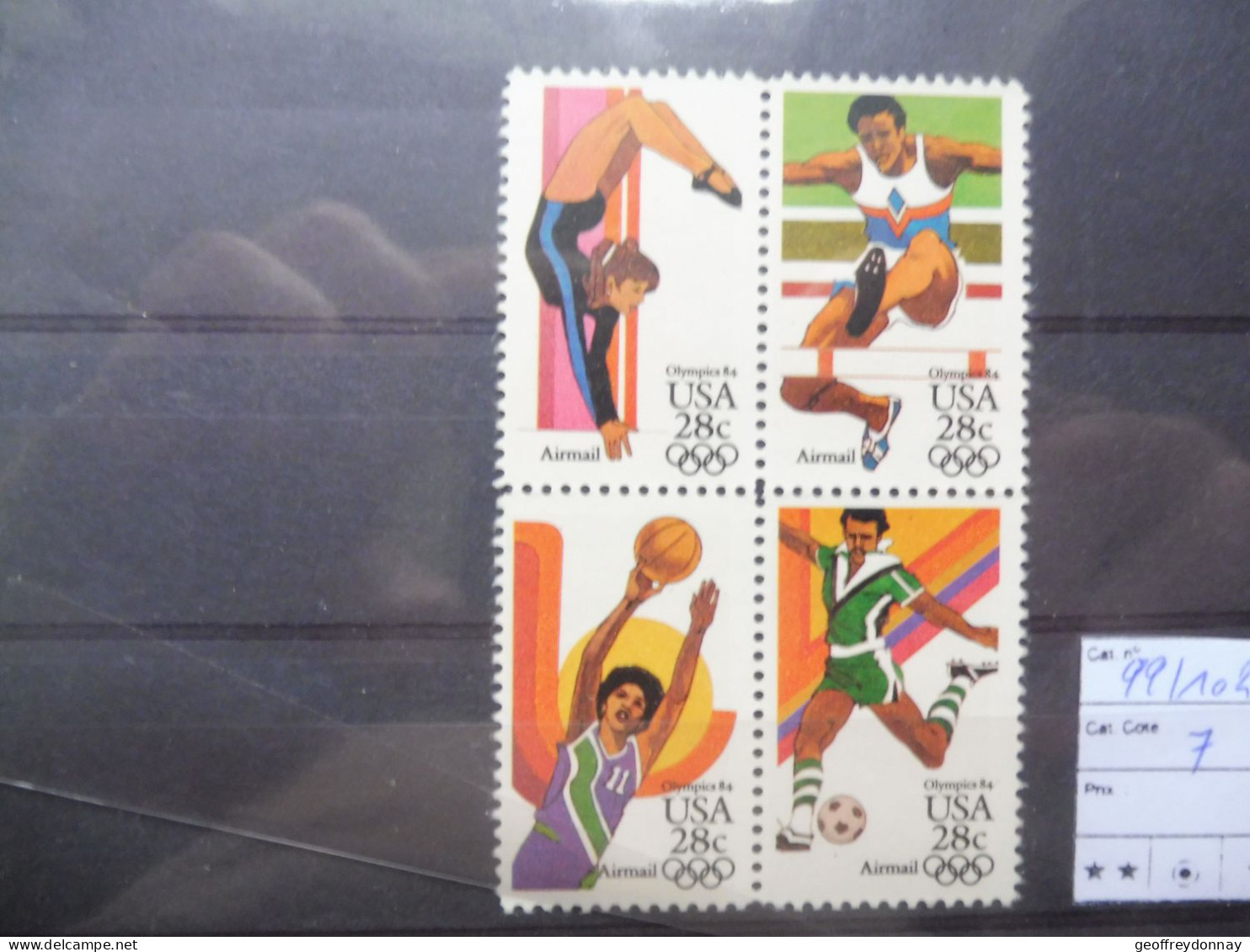 Usa Etats Unis Amerique America Sports Sporten Sport Pa Aero 99/102 Mnh Neuf ** 1984 - Summer 1984: Los Angeles