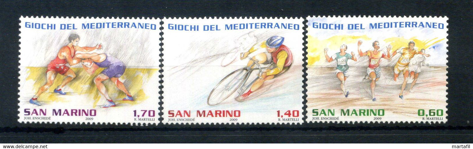 2009 SAN MARINO SET MNH ** 2235/2237 Giochi Del Mediterraneo, Sport - Nuovi