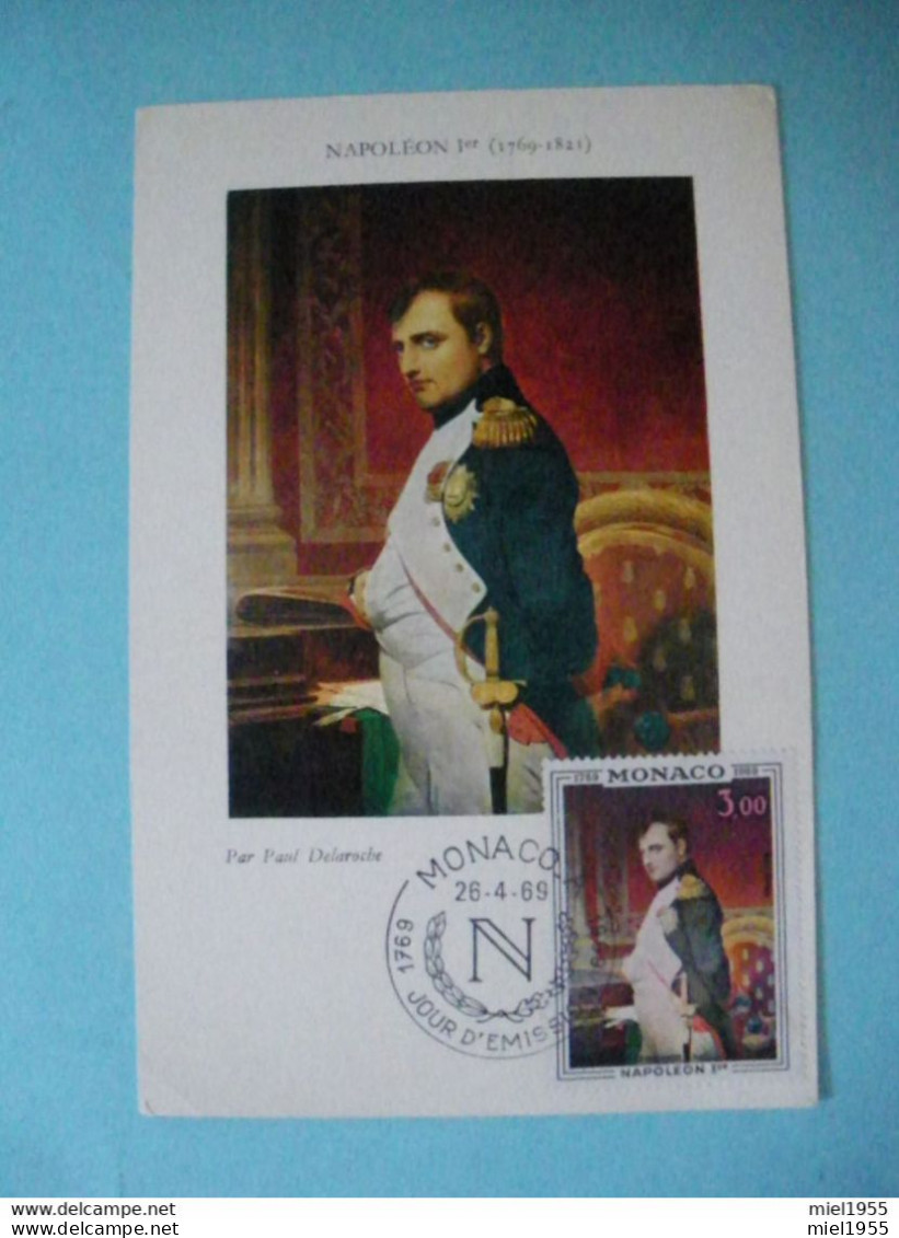 NAPOLEON CPM FDC MONACO 26-4-1969 (2 Photos) - Napoléon