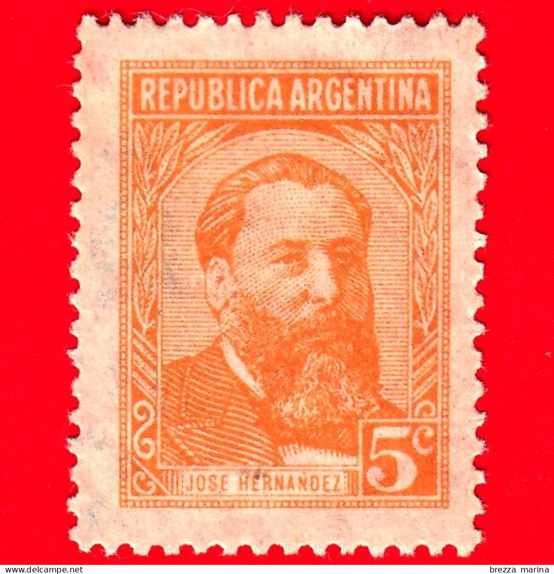 ARGENTINA - Usato - 1957 - José Hernandez (1834-1886), Poeta - 5 - Used Stamps