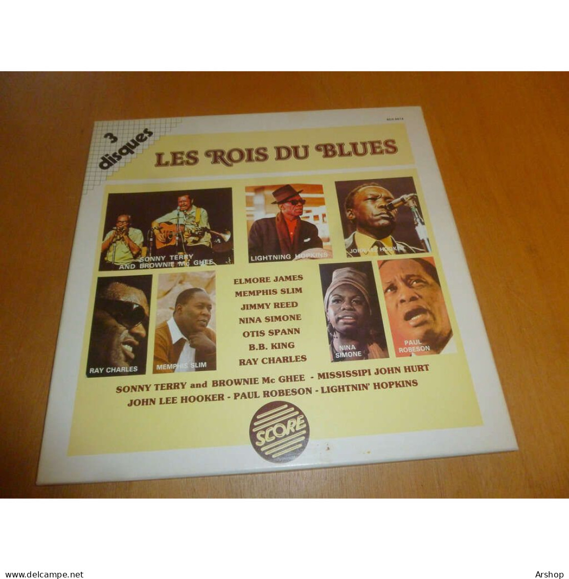 ELMOR JAMES / JIMMY REED / LIGHTNIN HOPKINS / BB KING / OTIS SPANN & Les Rois Du Blues Coffret 3 Disques SCORE 1982 - Blues