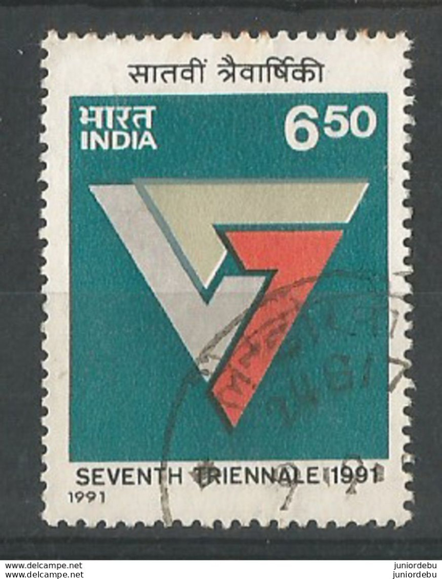 India - 1991 - 7th Triennale - Art Exhibition  - Used. ( Art  ) ( Condition As Per Scan ) ( OL 20.1.19 ) - Used Stamps