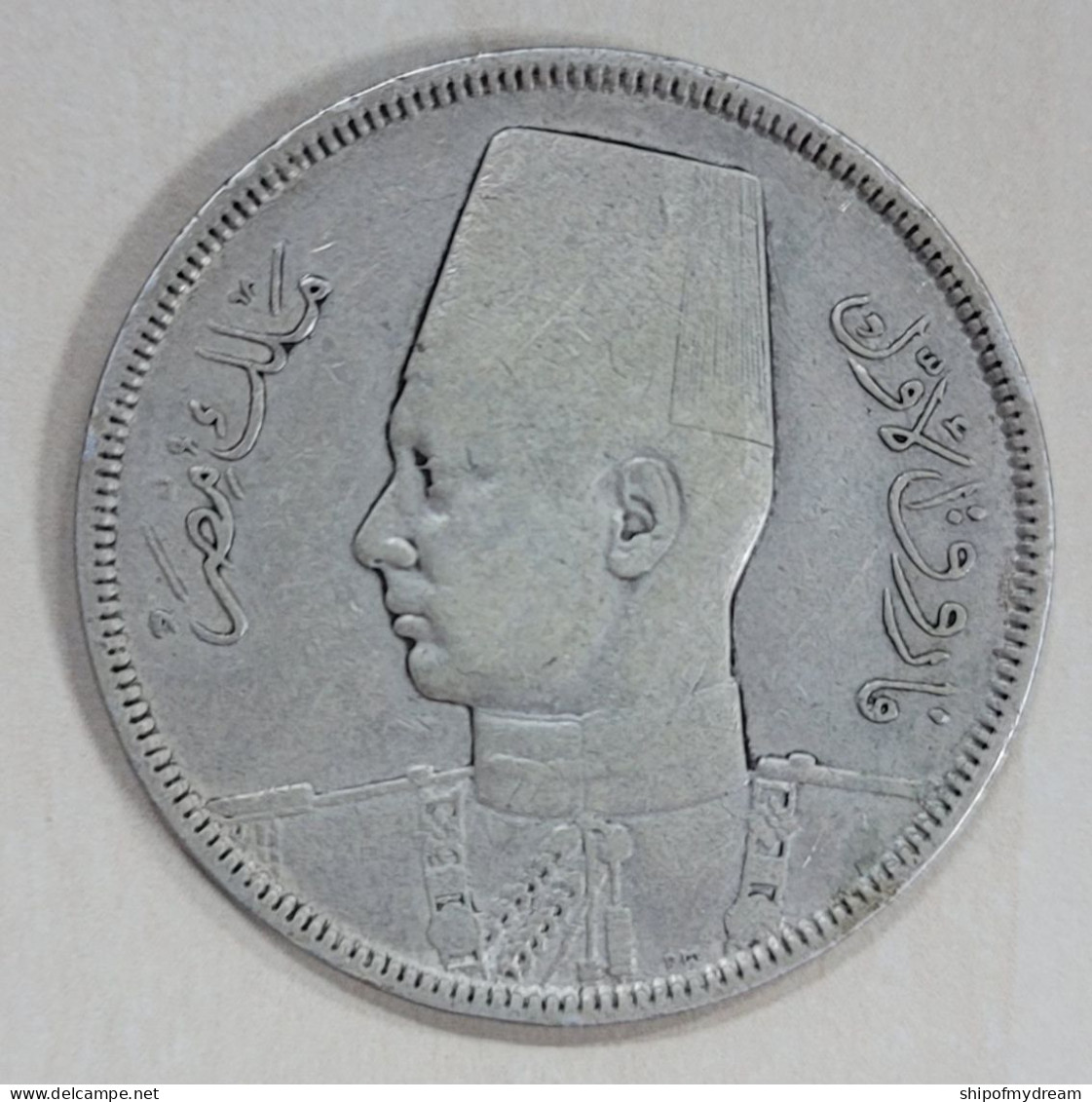 Egypt Silver 10 Piastres 1937. KM-367. - Egypte