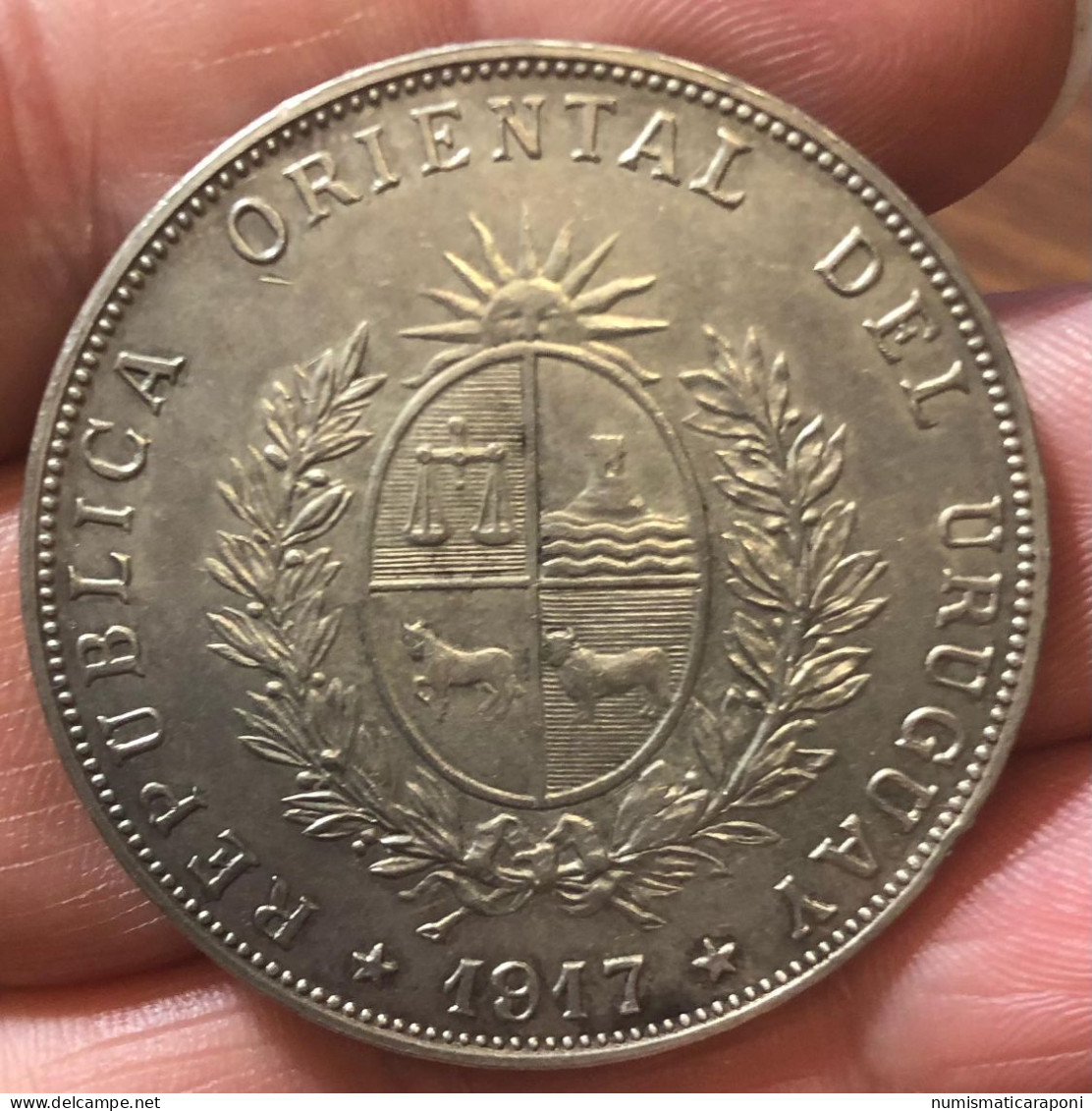 URUGUAY 1 Peso 1917 KM 23 Spl+  E.166 - Uruguay