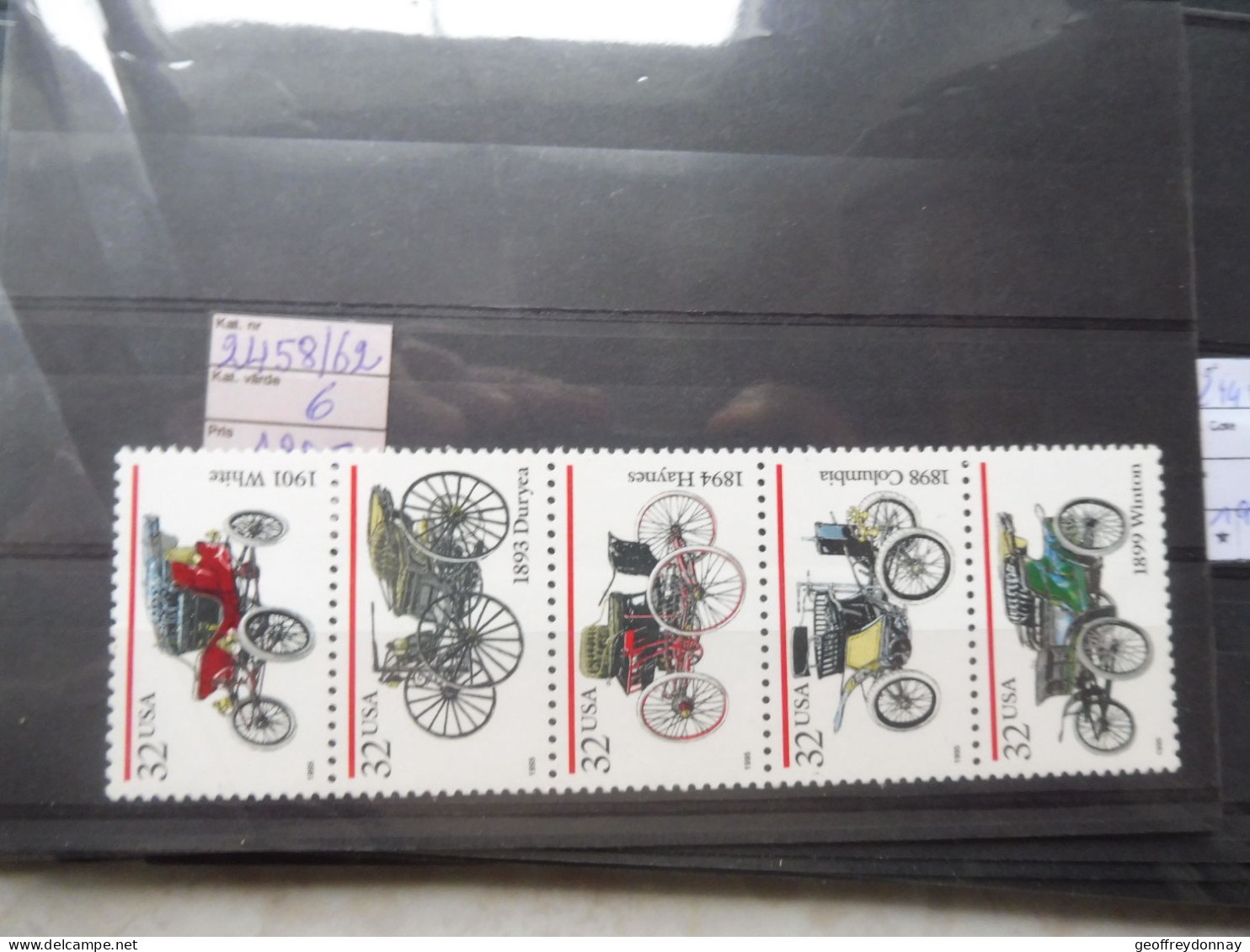 Usa  Etats Unis Amerique America  2458/2462 Mnh Neuf ** Perfect Parfait 1995 Voiture Anciennes Old Cars - Unused Stamps