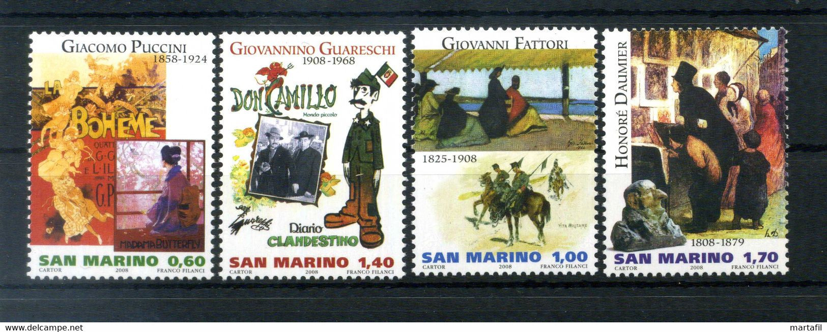 2008 SAN MARINO SET MNH ** 2191/2194 Artisti 3° Emissione - Nuevos