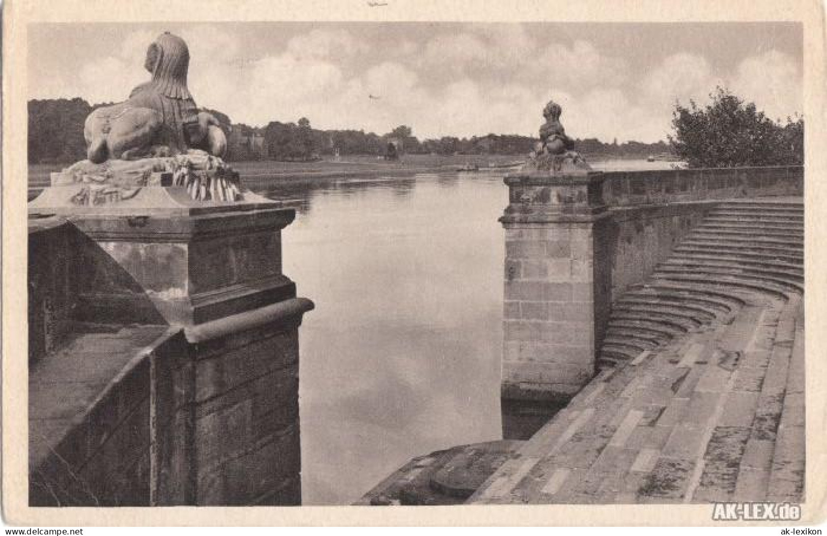 Ansichtskarte Pillnitz Die Treppe Zur Elbe 1928 - Pillnitz