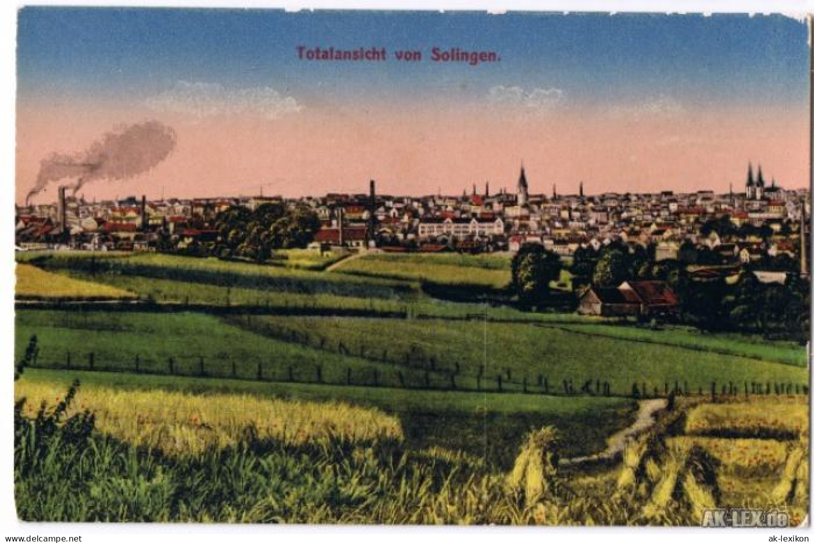 Ansichtskarte Solingen Totalansicht 1920 - Solingen