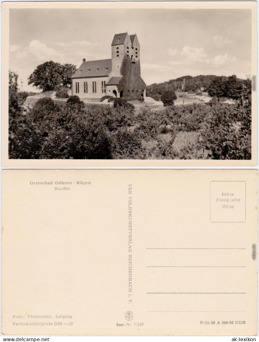 Göhren (Rügen) Partie An Der Kirche Ansichtskarte B Stralsund  1956 - Goehren