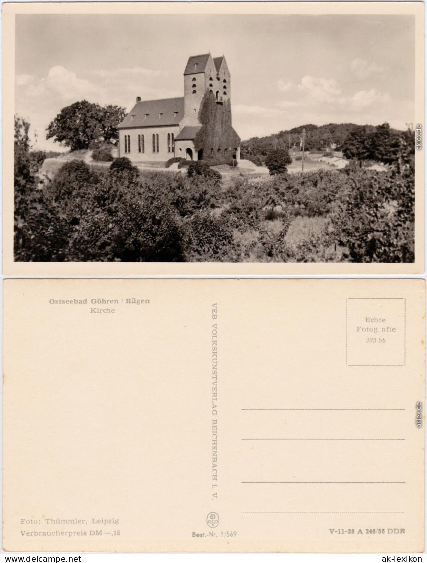 Göhren (Rügen) Partie An Der Kirche Ansichtskarte B Stralsund  1956 - Göhren