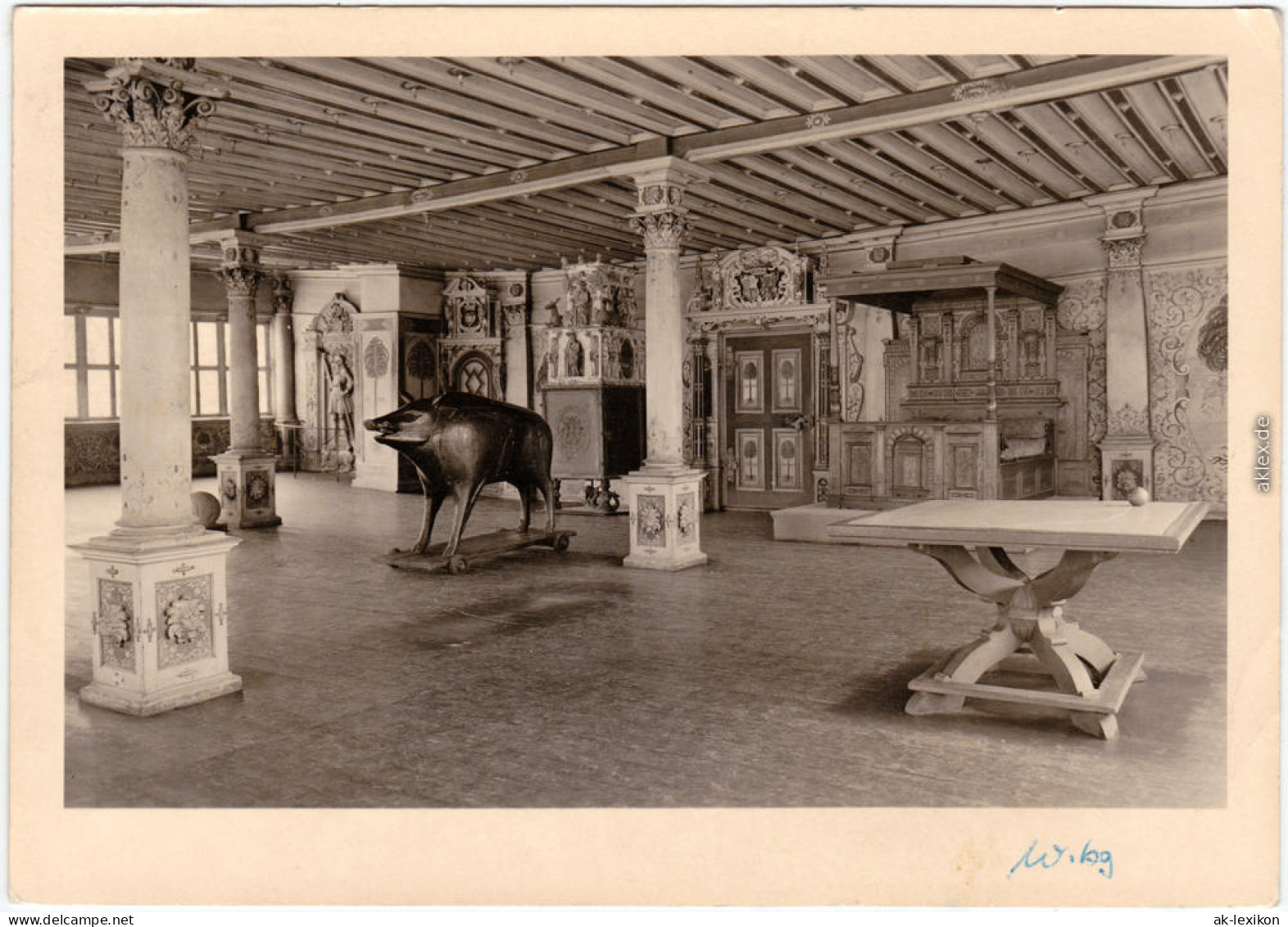 Bad Urach Saal Im Schloß Foto Ansichtskarte LK Reutlingen 1953 - Bad Urach