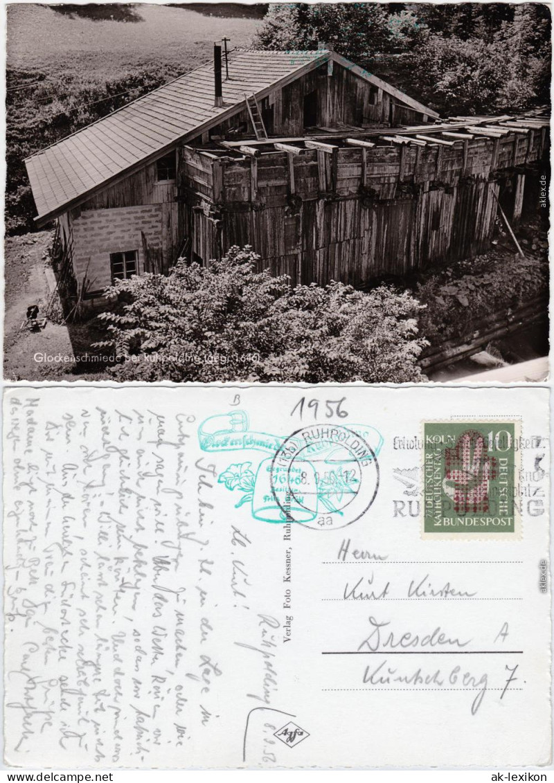 Ruhpolding Partie An Der Glockenschmiede Foto Ansichtkarte 1956 - Ruhpolding