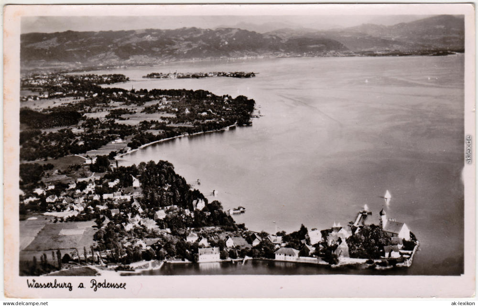 Wasserburg Am Bodensee Luftbild Foto Ansichtskarte 1940 - Wasserburg A. Bodensee