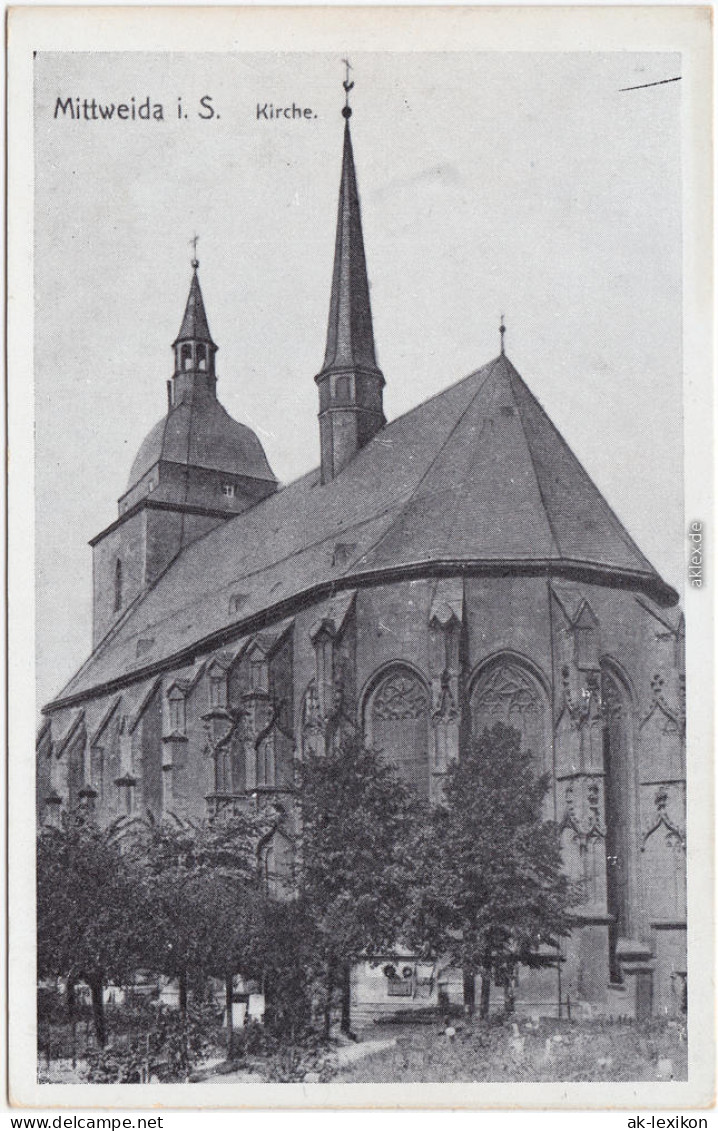 Mittweida Kirche Ansichtskarte 1970 - Mittweida