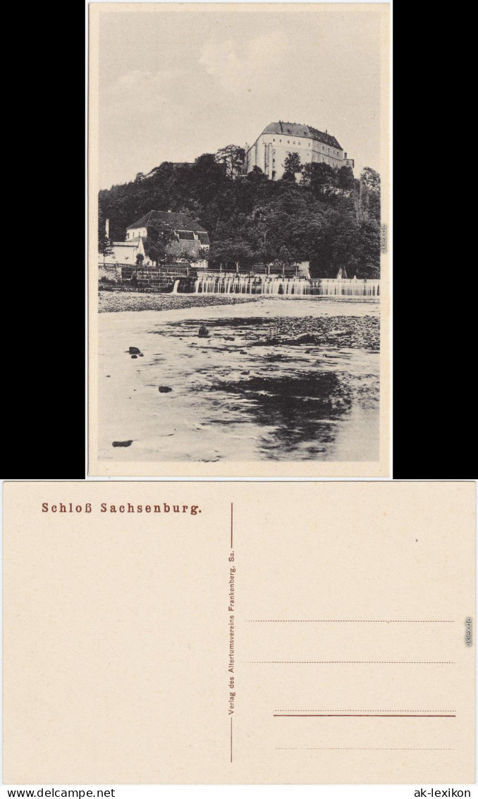 Ansichtskarte Frankenberg (Sachsen) Schloß Sachsenburg - Wehr 1934 - Frankenberg