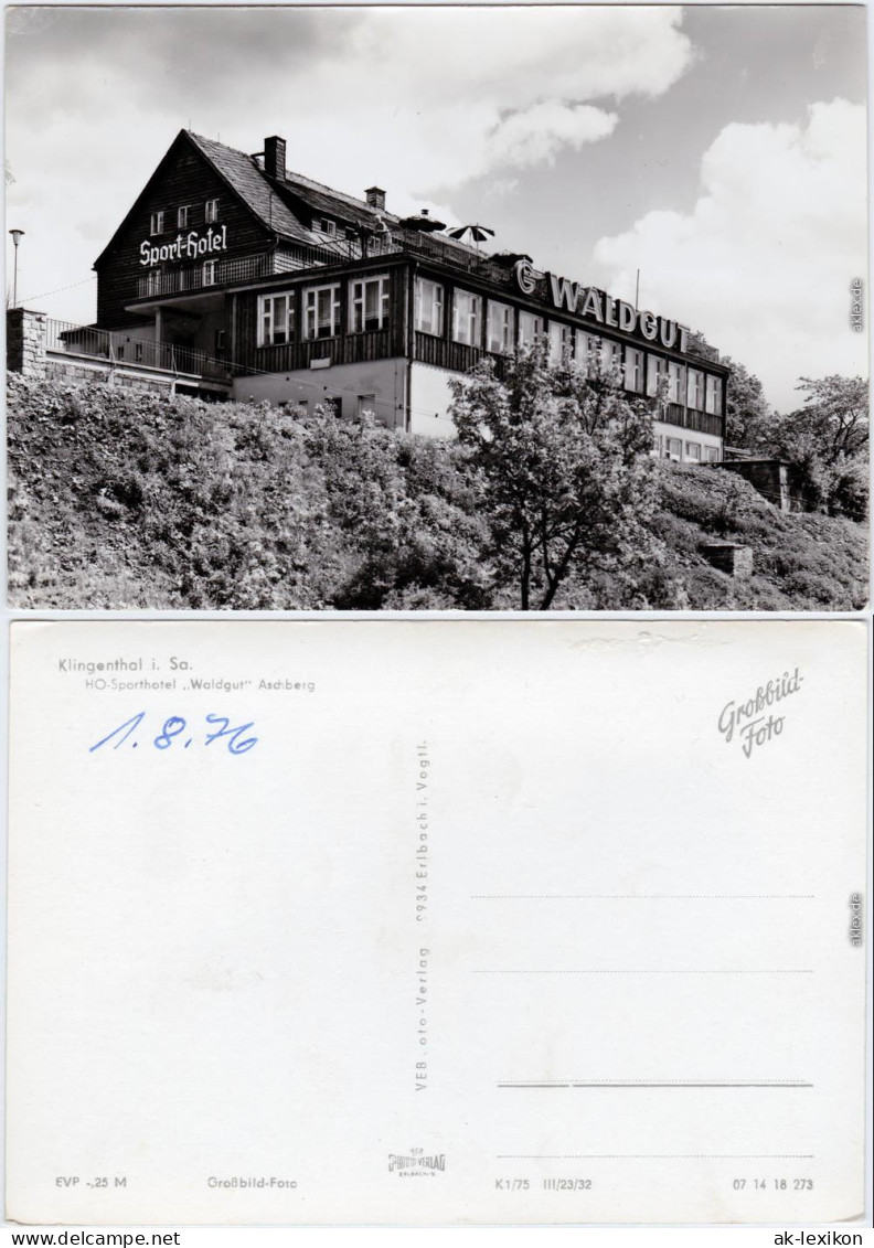 Klingenthal HO-Sporthotel Waldgut Aschberg Erzgebirge 1975 - Klingenthal