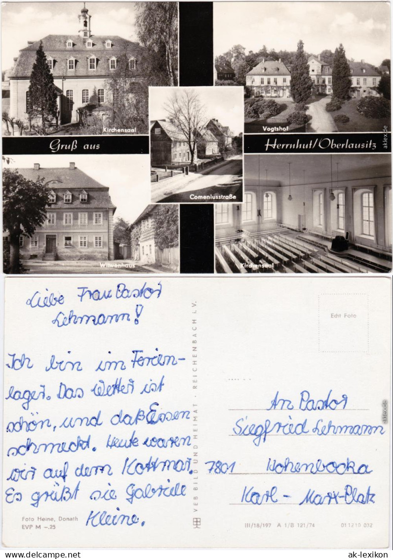 Herrnhut Kirchensaal Vogtshof Comeniusstr. Wittwenhaus Oberlauistz B Zittau1974 - Herrnhut