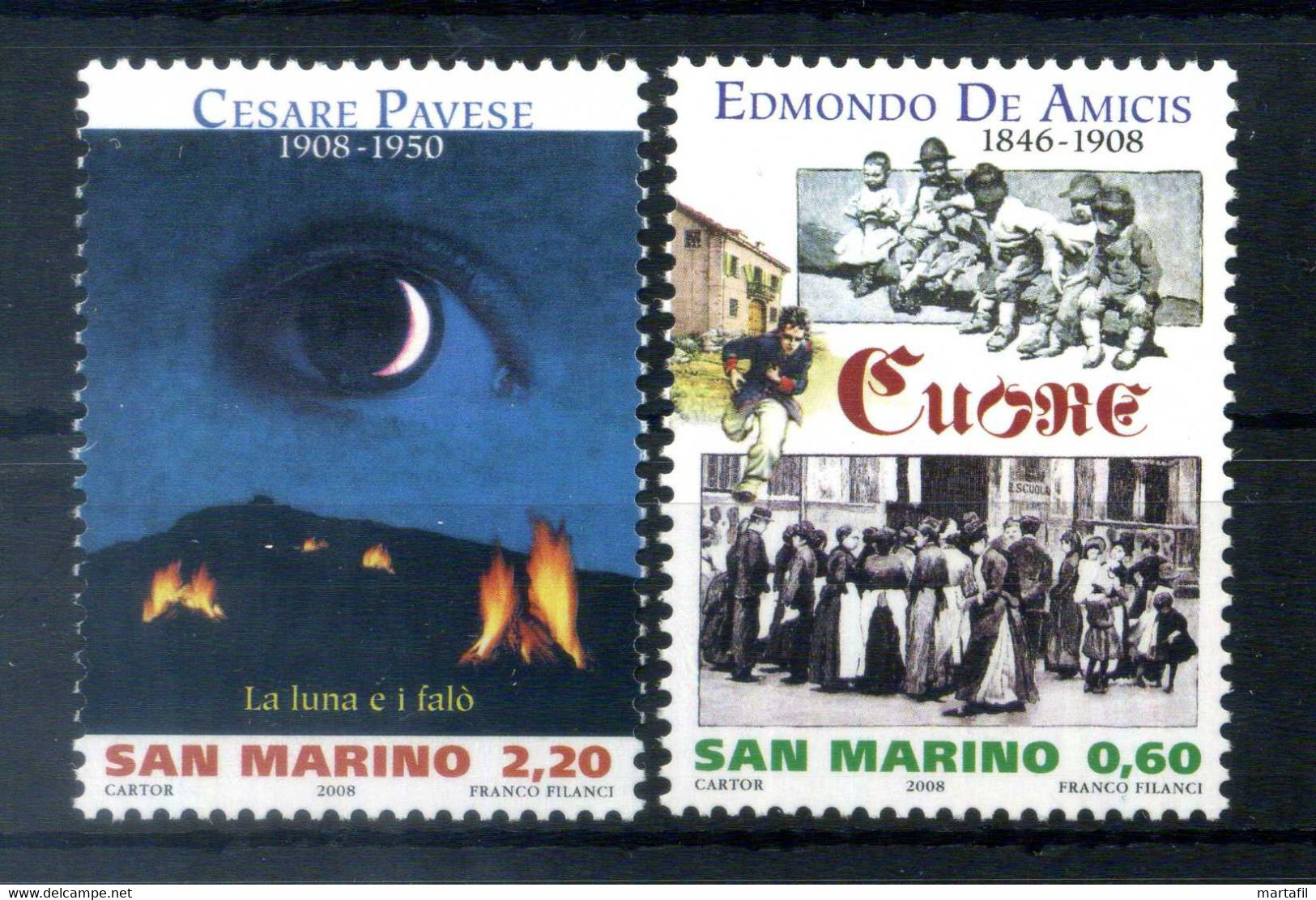 2008 SAN MARINO SET MNH ** 2210/2211 Scrittori - Unused Stamps