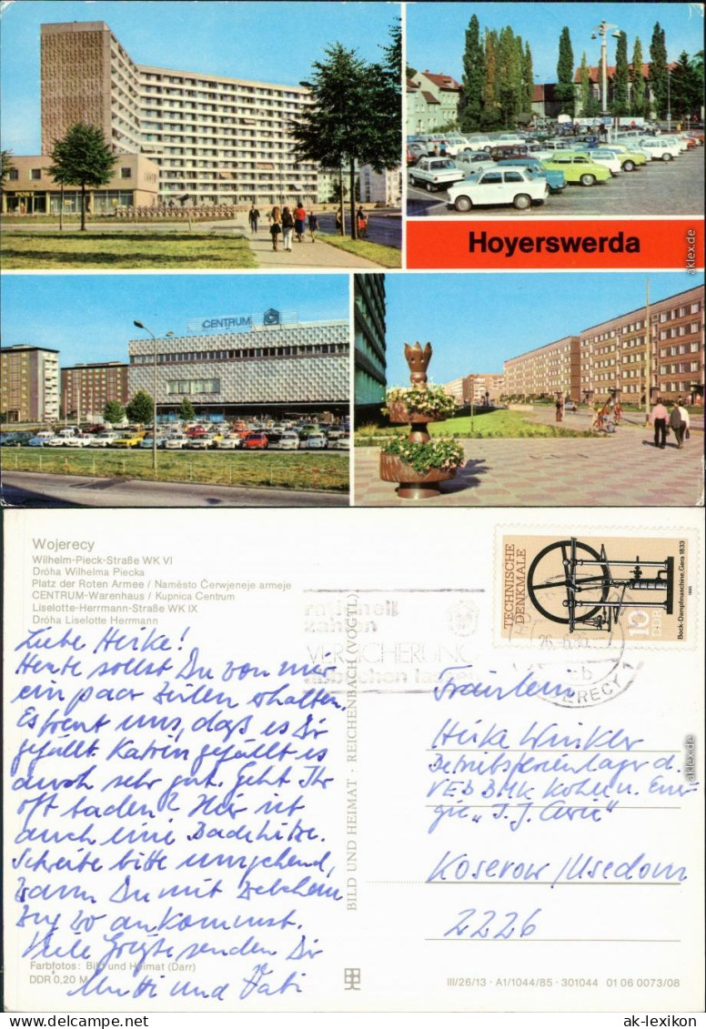 Hoyerswerda Wilhelm-Pieck-Straße, Centrum-Warenhaus,  Herrmann-Straße 1978/1985 - Hoyerswerda