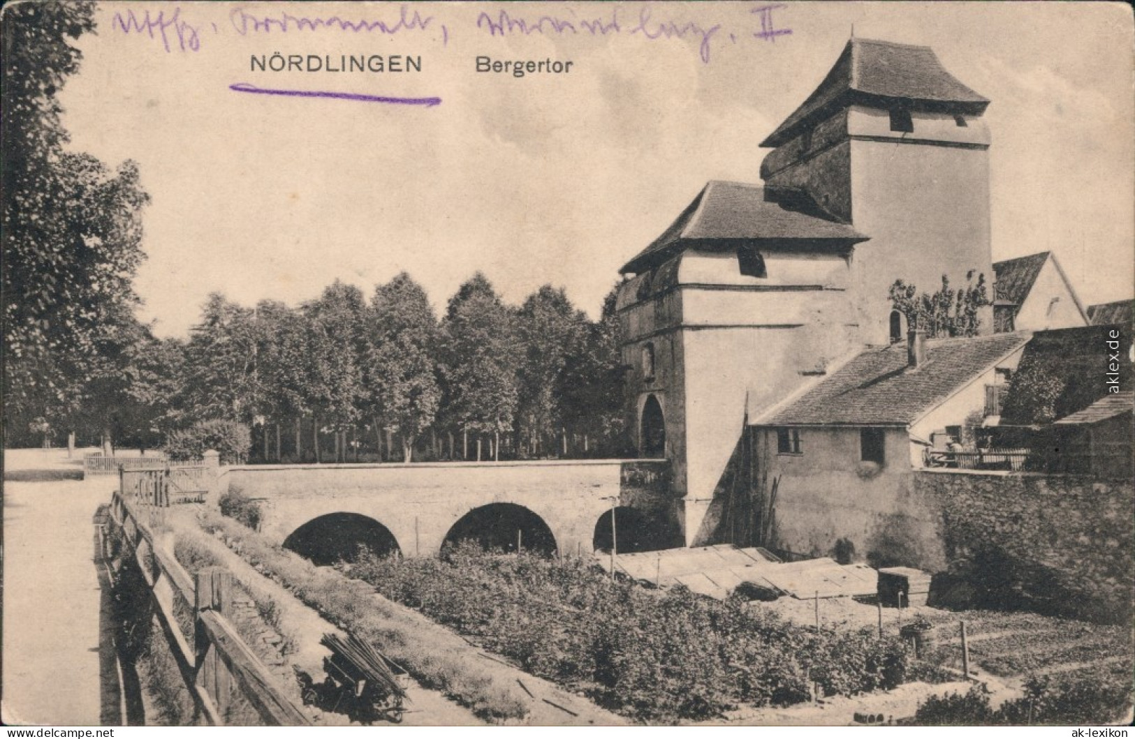 Ansichtskarte Ansichtskarte Nördlingen Partie Am Begertor 1918  - Nördlingen