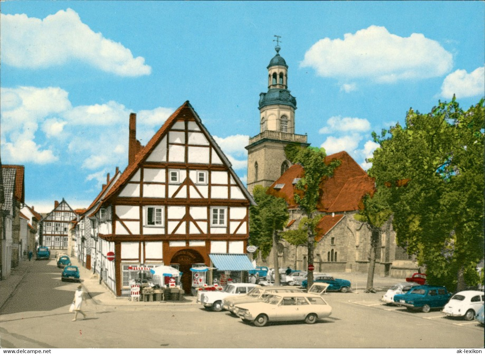 Rinteln Kirchplatz Kiosk Geschäft Autos Ua. Mercedes, VW Käfer, Opel Uvm. 1965 - Rinteln