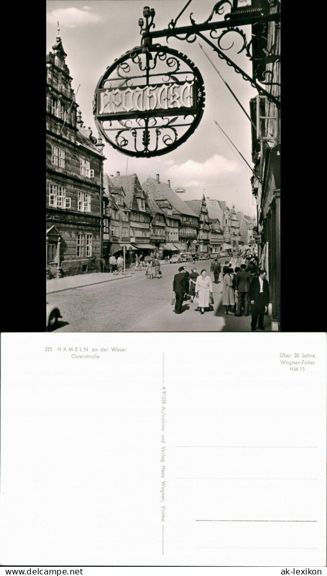 Hameln Osterstraße Personen Rummel Vor Apotheke, Geschäfte 1960 - Hameln (Pyrmont)